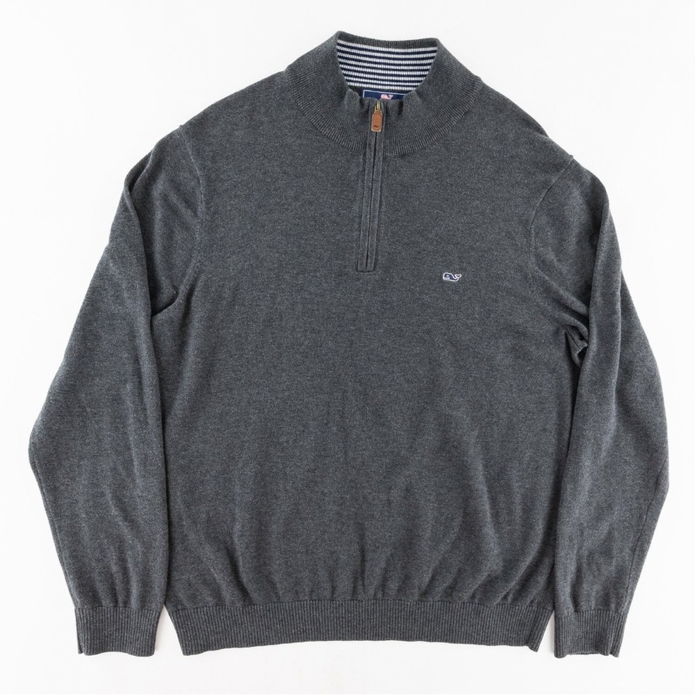 Vineyard Vines Charcoal 1/4 Zip-Up Sweater Men’s M